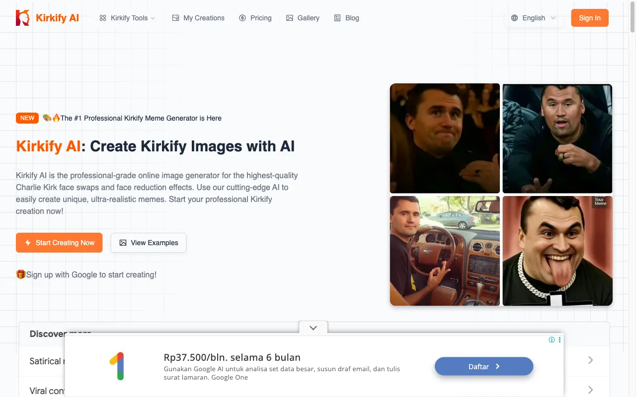 Kirkify AI Image Generator — preview screenshot