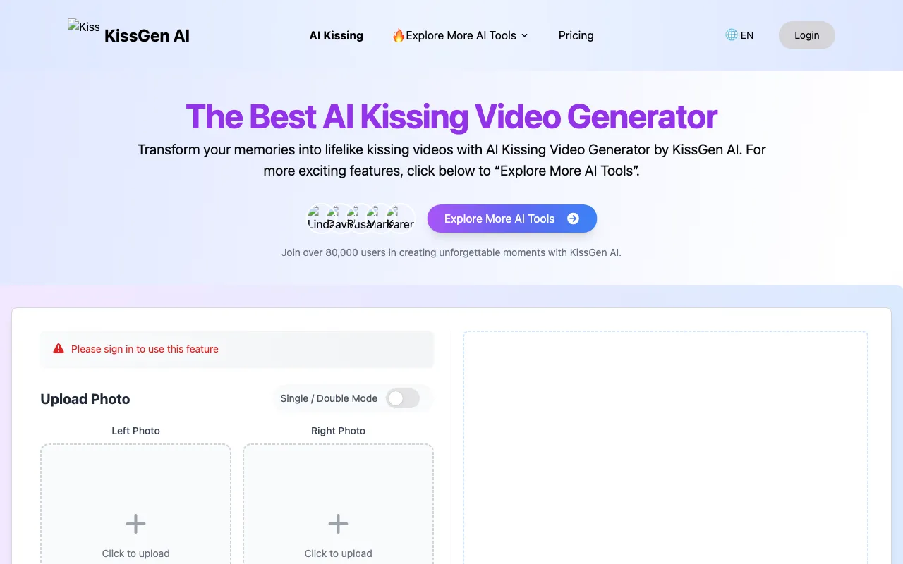 Kissgen AI — preview screenshot