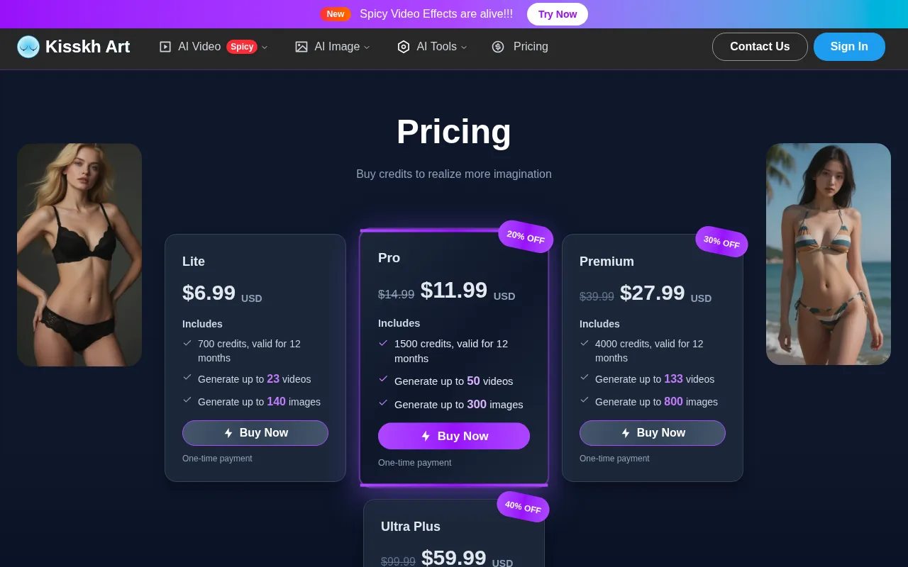Kisskh Art — pricing page