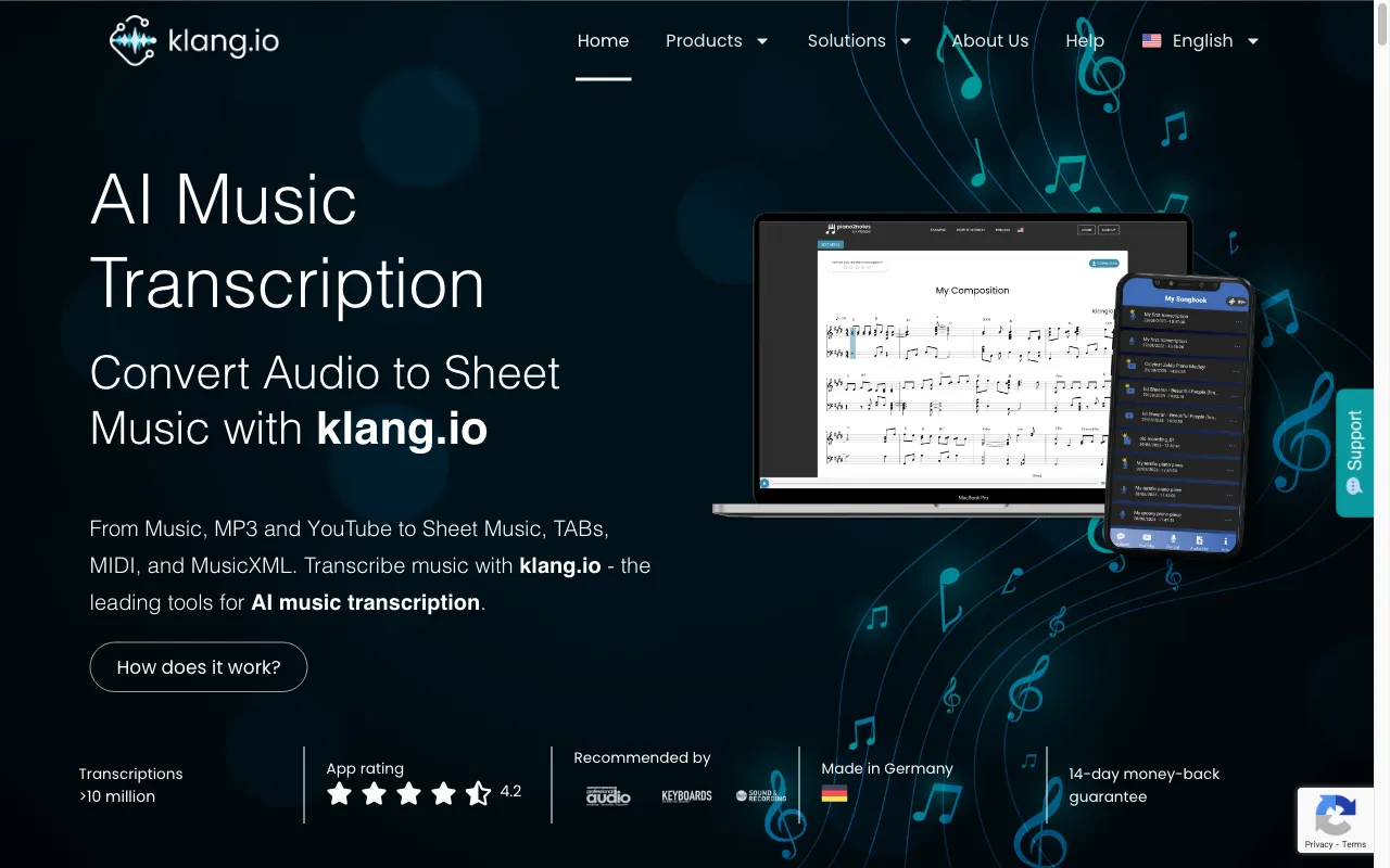 Klangio — preview screenshot