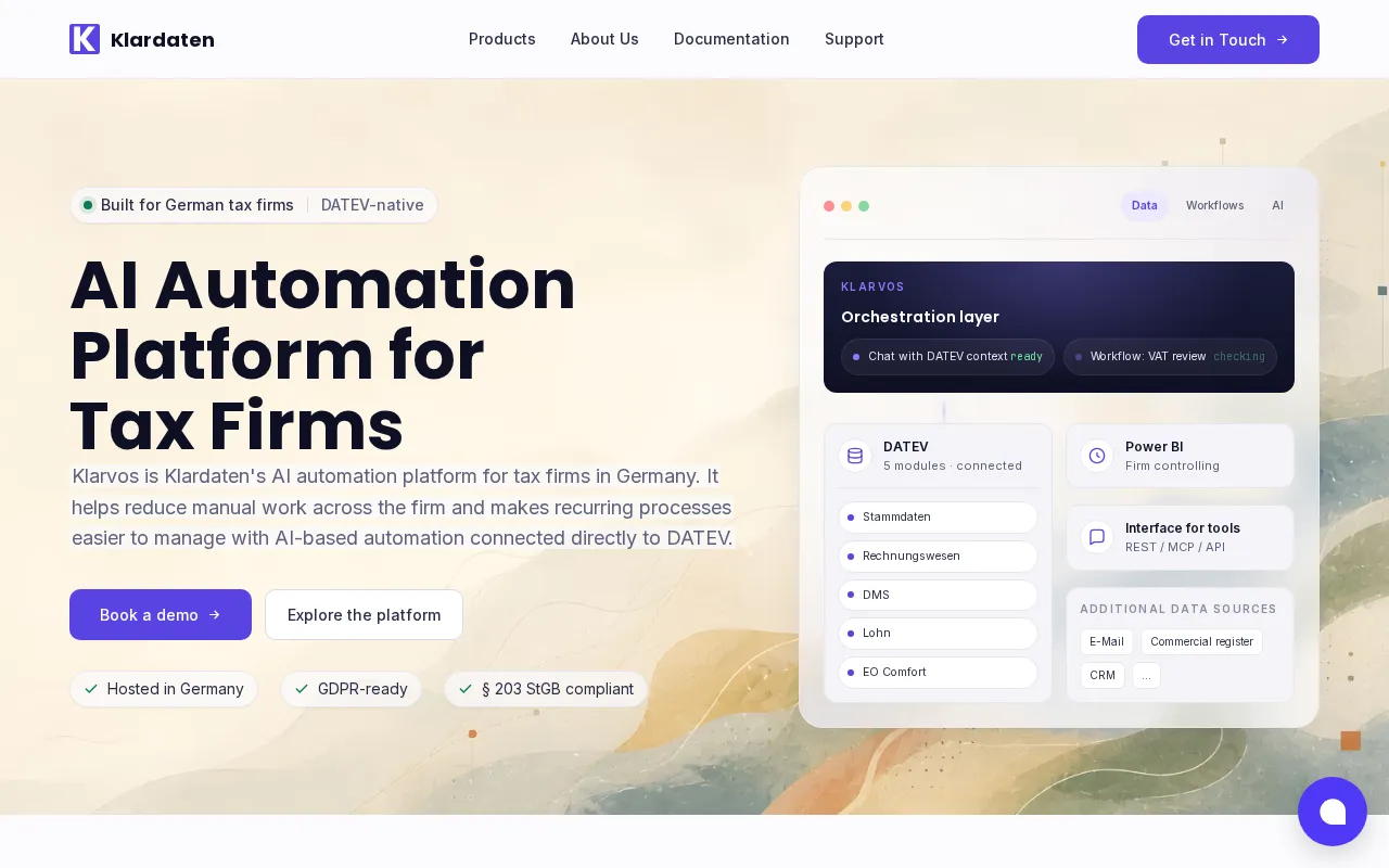 Klardaten — preview screenshot