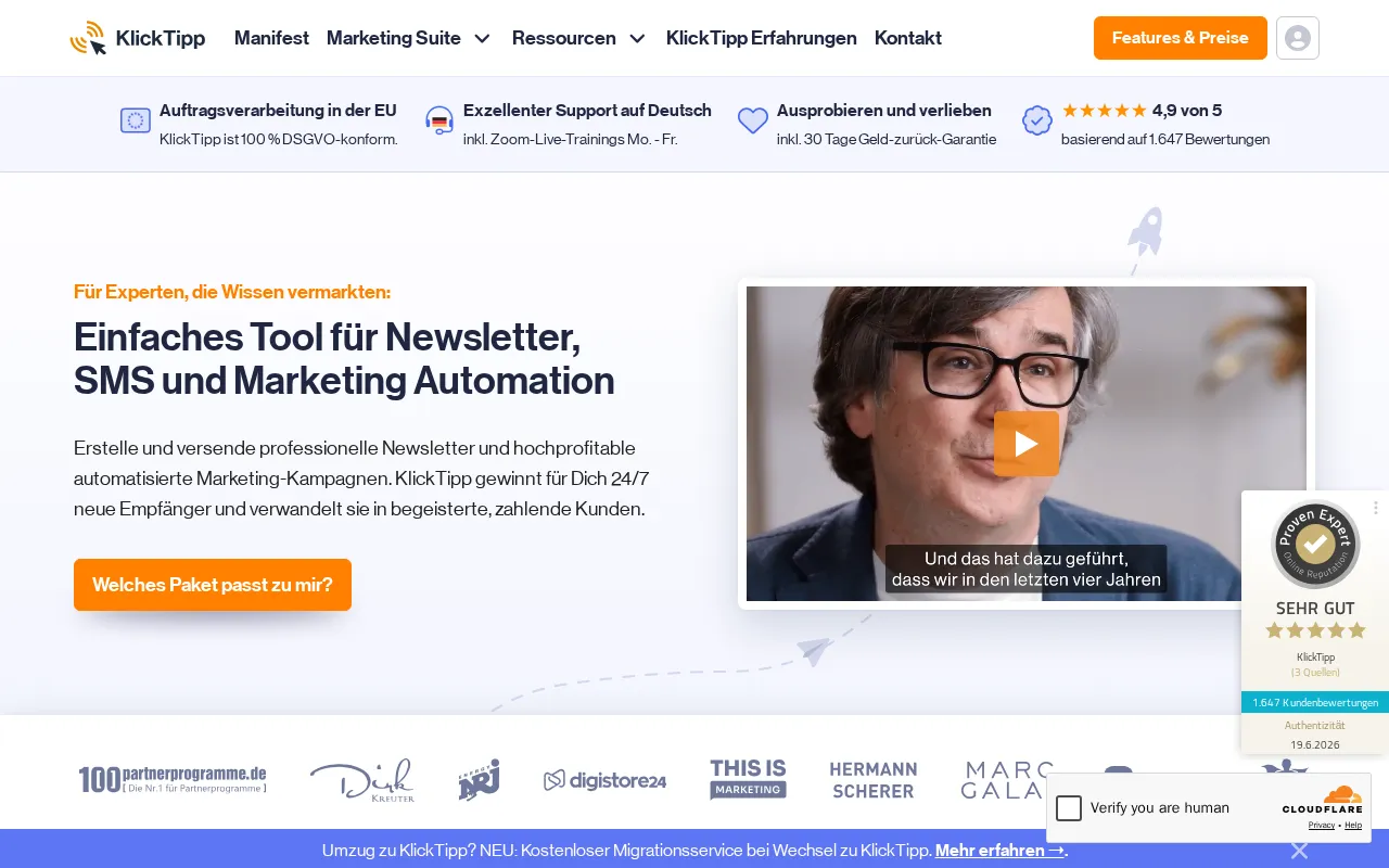 Klicktipp — preview screenshot