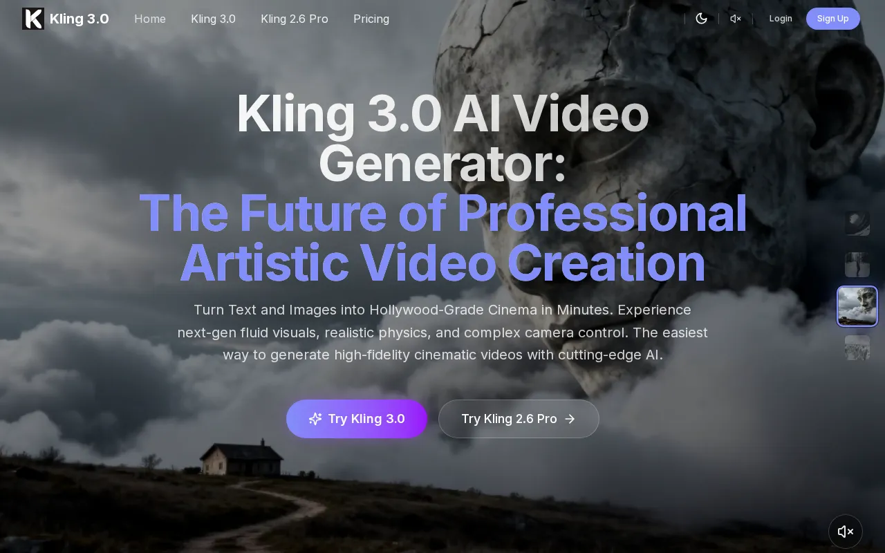 Kling 3.0 — preview screenshot