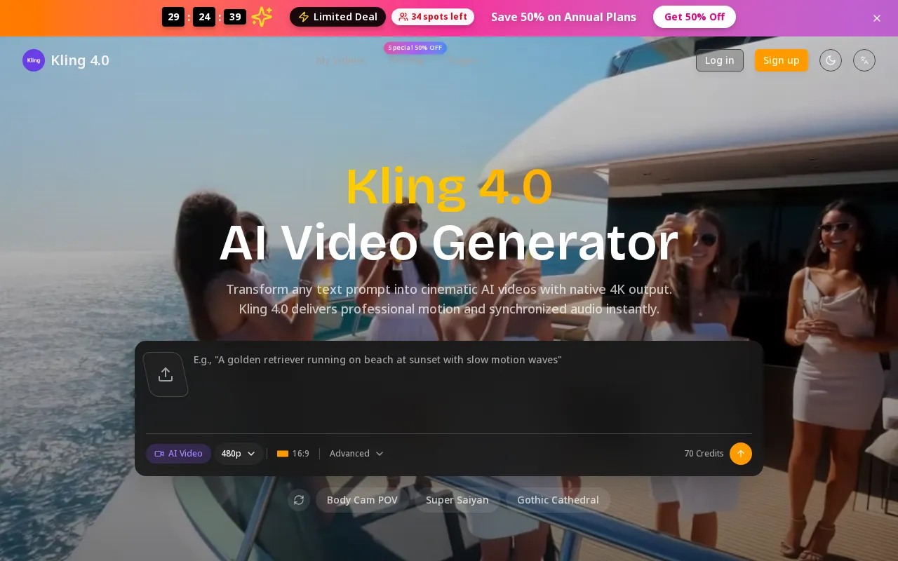 Kling 4.0 — preview screenshot