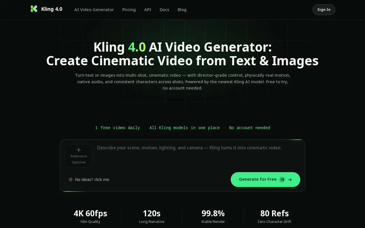 kling-4.ai — preview screenshot