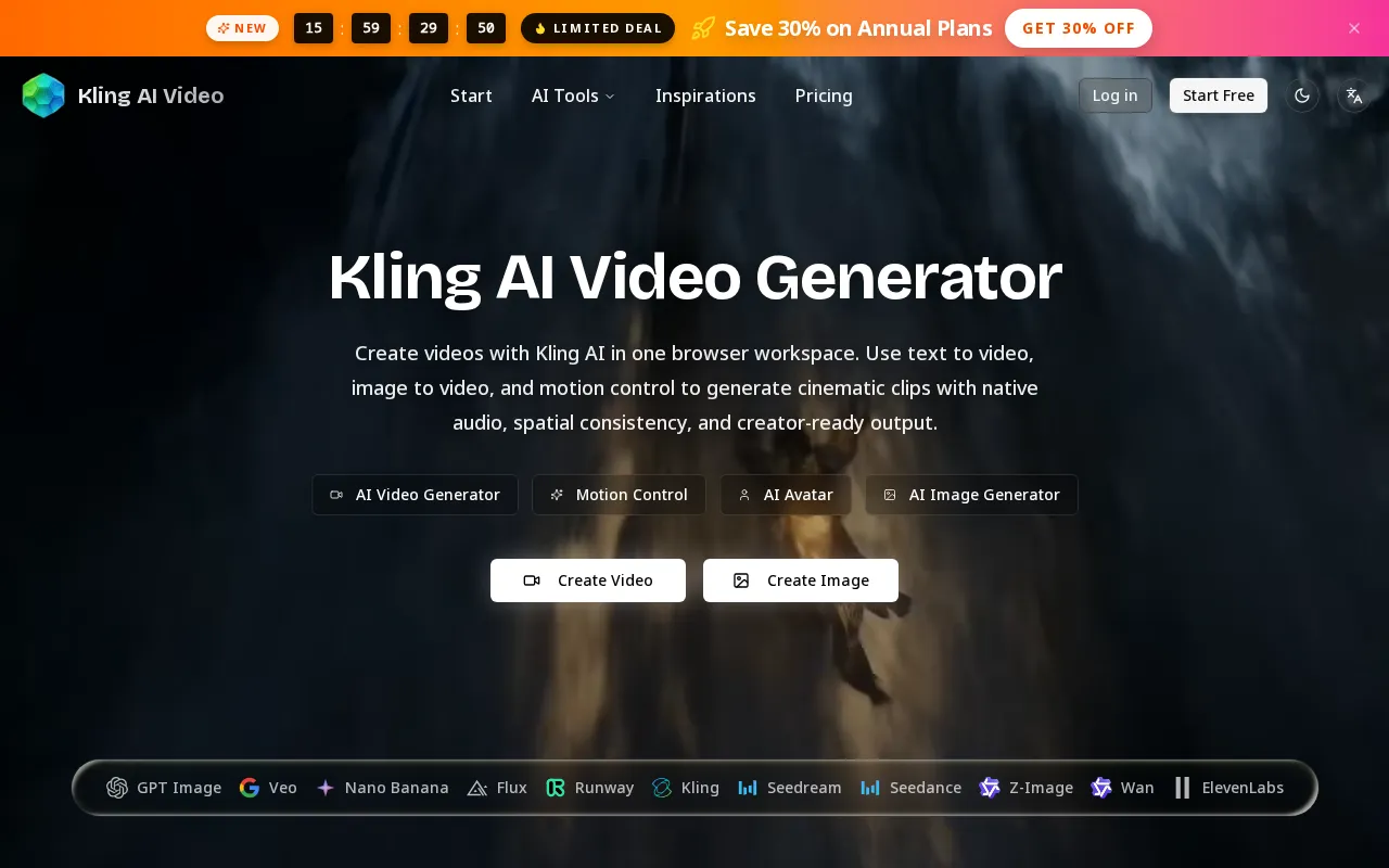 Kling AI Video Generator — preview screenshot