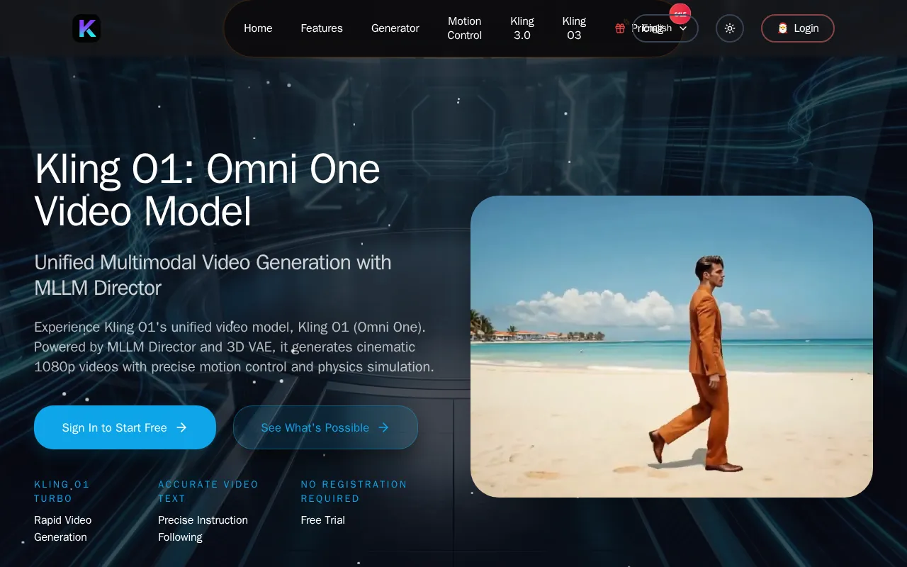 Kling O1 — preview screenshot
