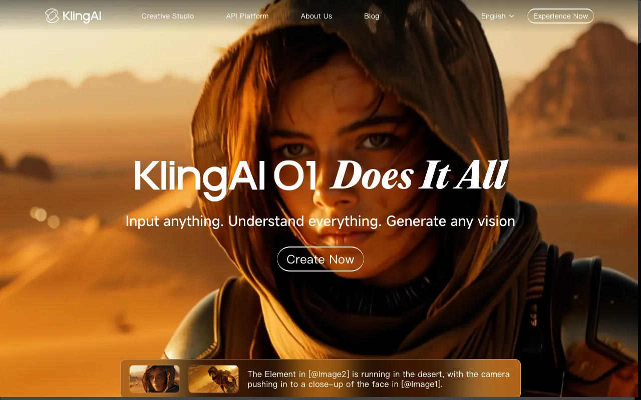 klingai.com — preview screenshot
