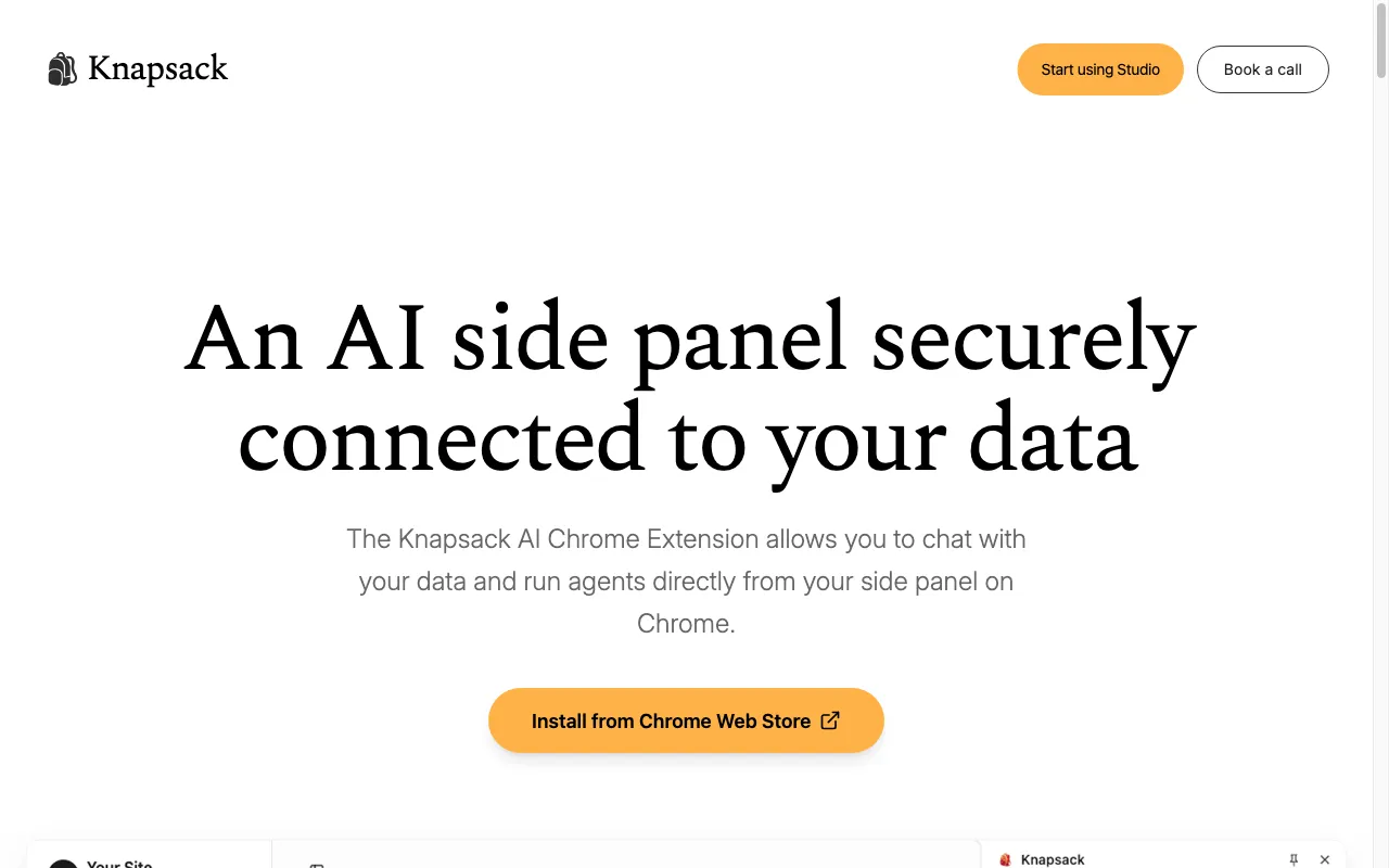 Knapsack Sidepanel — preview screenshot
