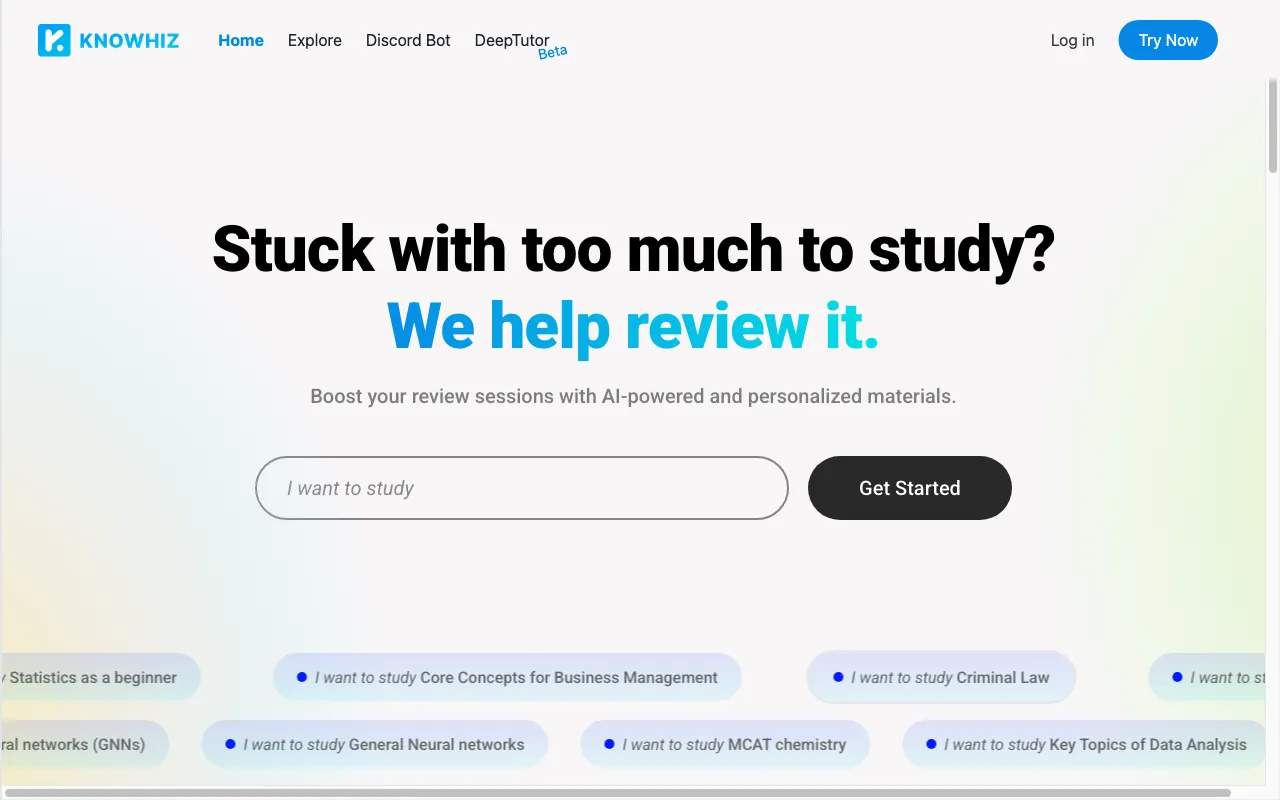 KnoWhiz — preview screenshot
