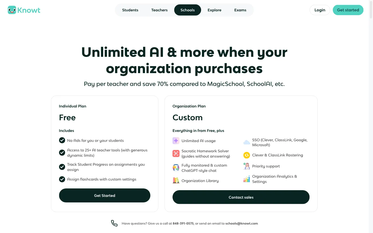 knowt.com — pricing page