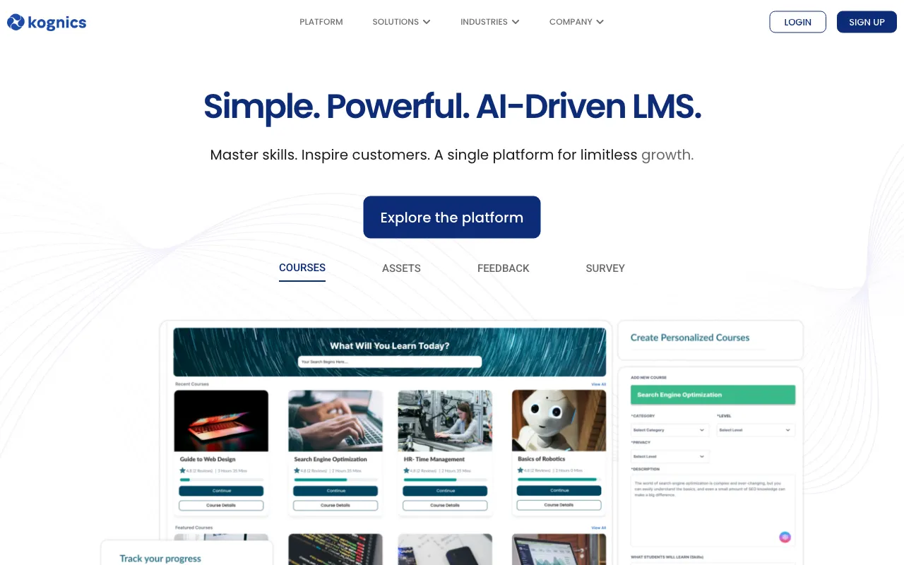 Kognics LMS — preview screenshot