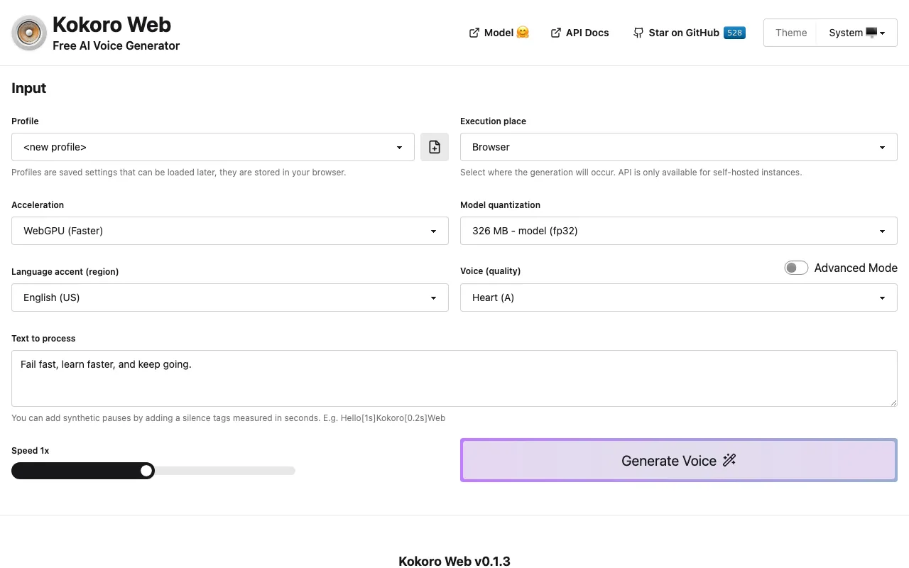 Kokoro Web — preview screenshot
