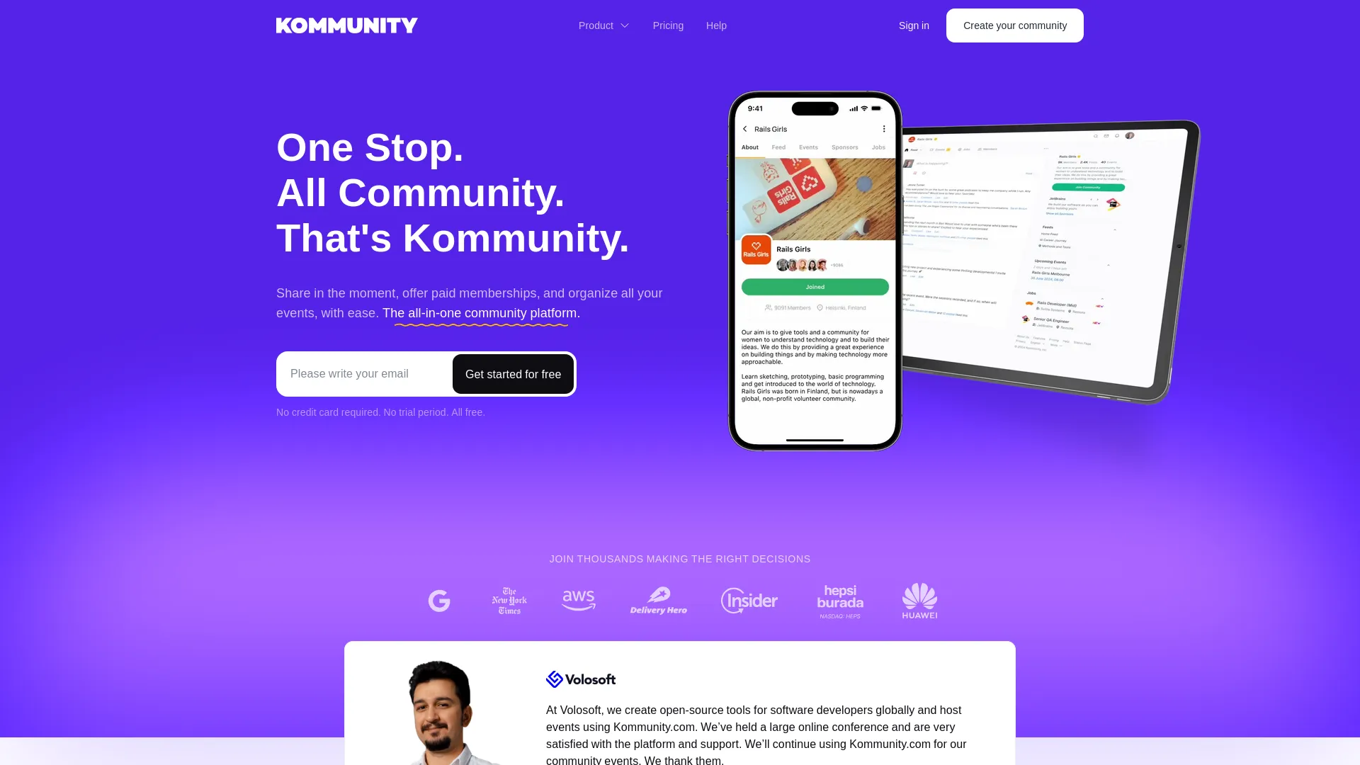 Kommunity — preview screenshot
