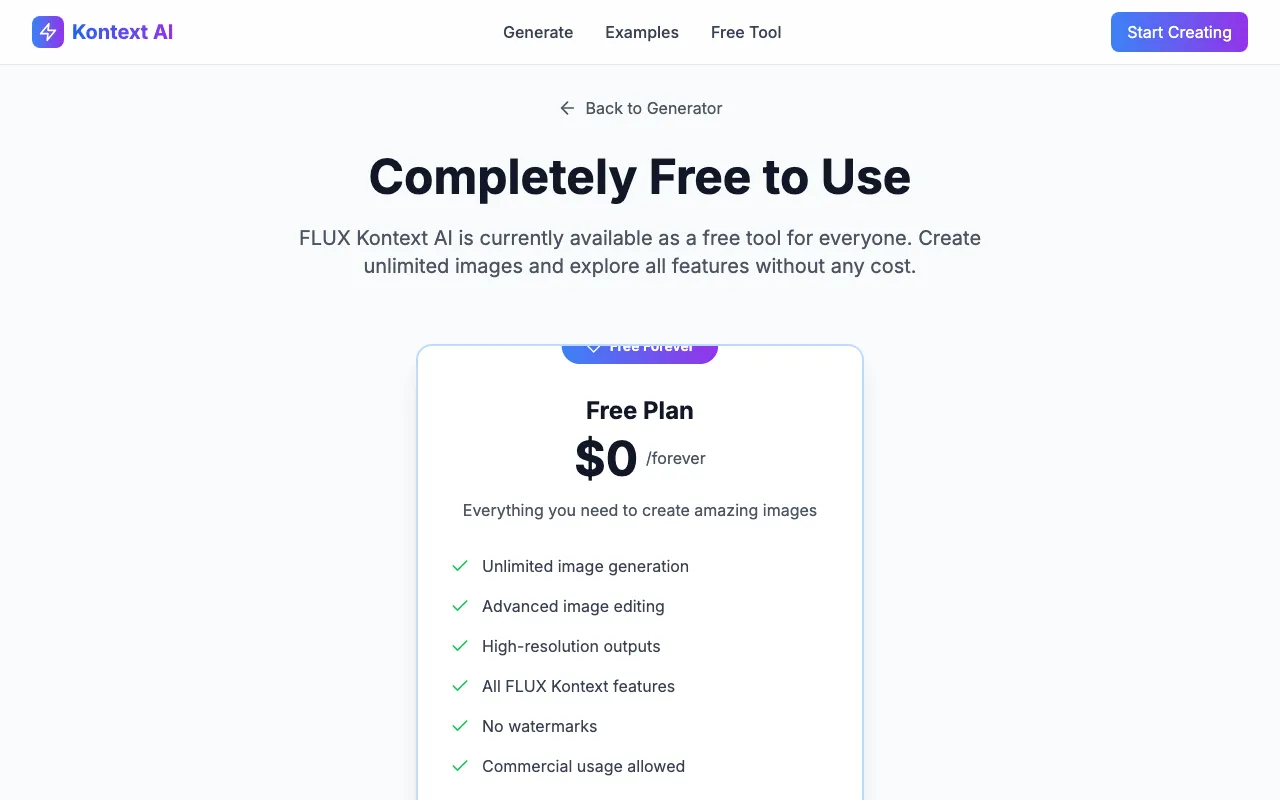 Kontext AI — pricing page