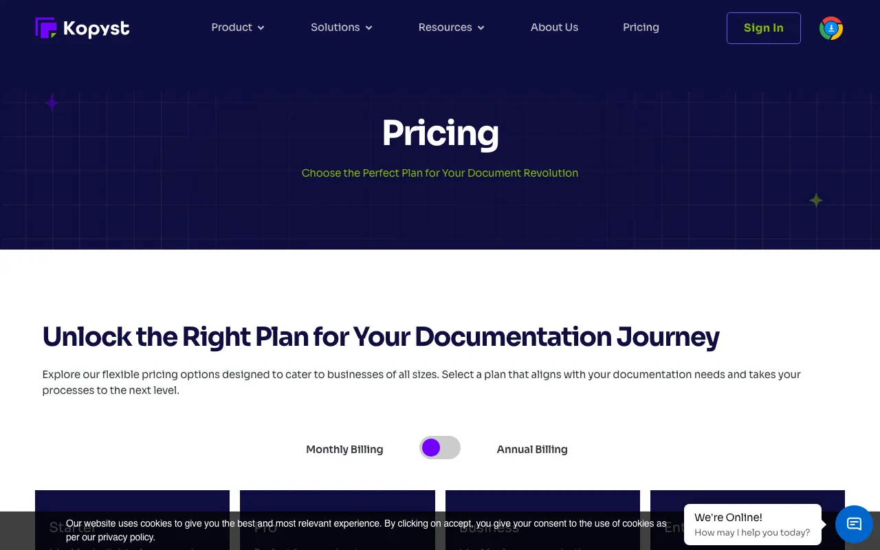 Kopyst — pricing page