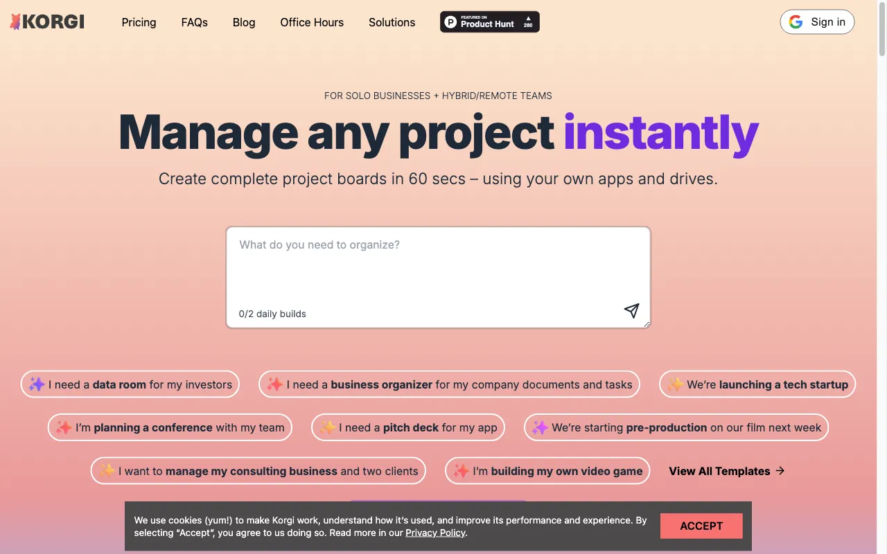 Korgi — preview screenshot