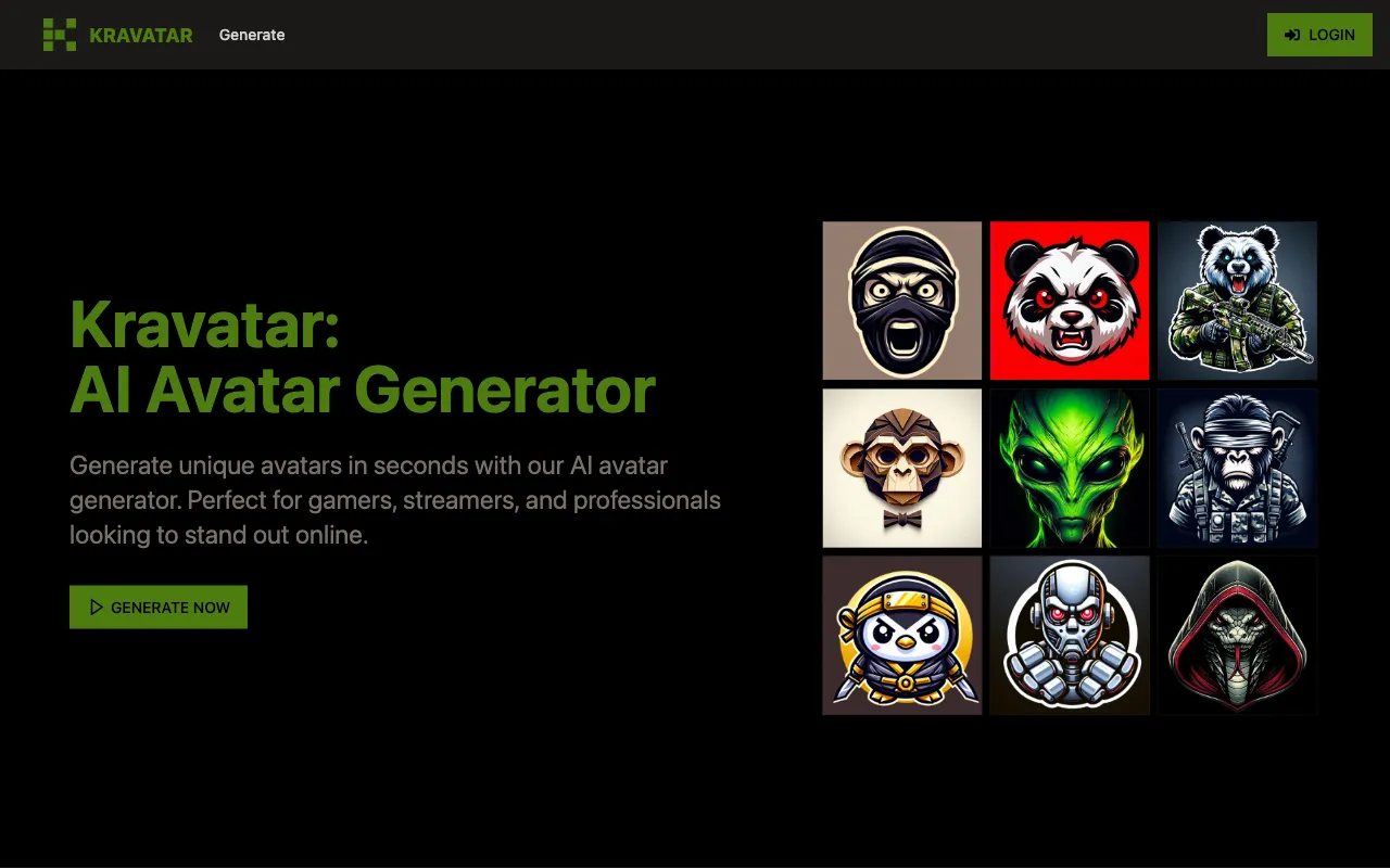 Kravatar — preview screenshot