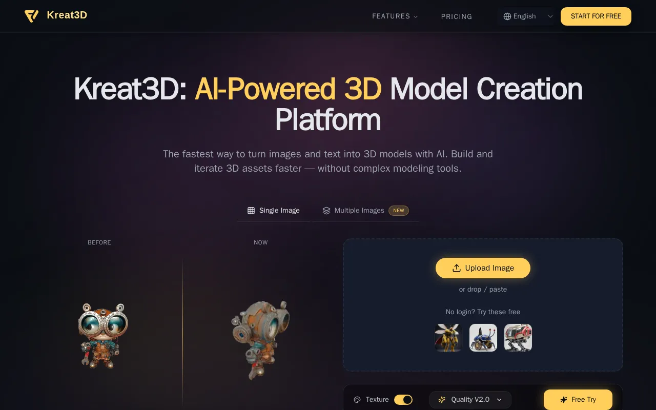 Kreat3D — preview screenshot
