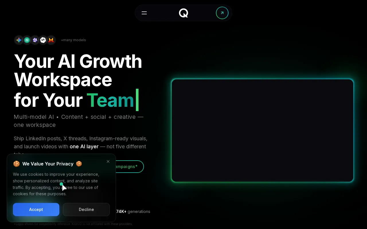 KroniQ AI — preview screenshot