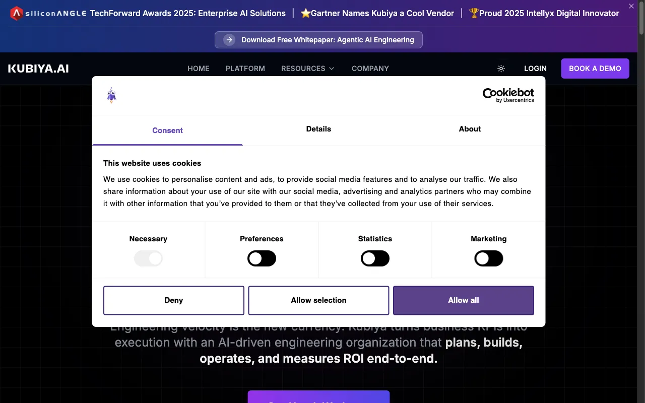 Kubiya — preview screenshot