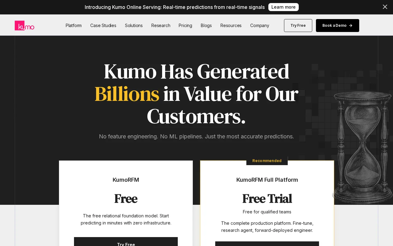 Kumo.ai — pricing page