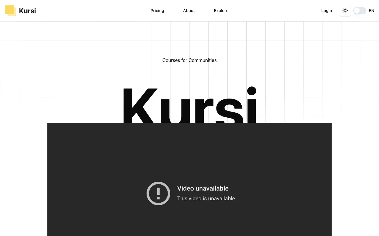 Kursi — pricing page