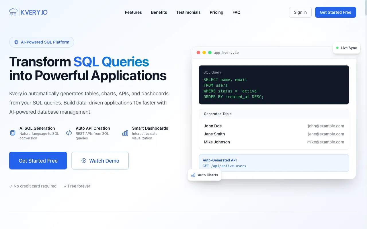 Kvery.io — preview screenshot