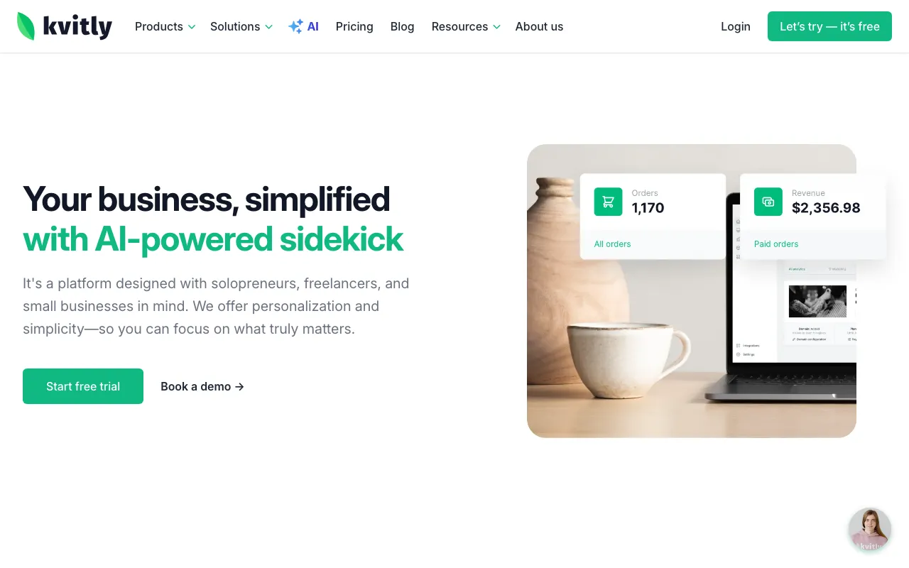 🌱kvitly — preview screenshot
