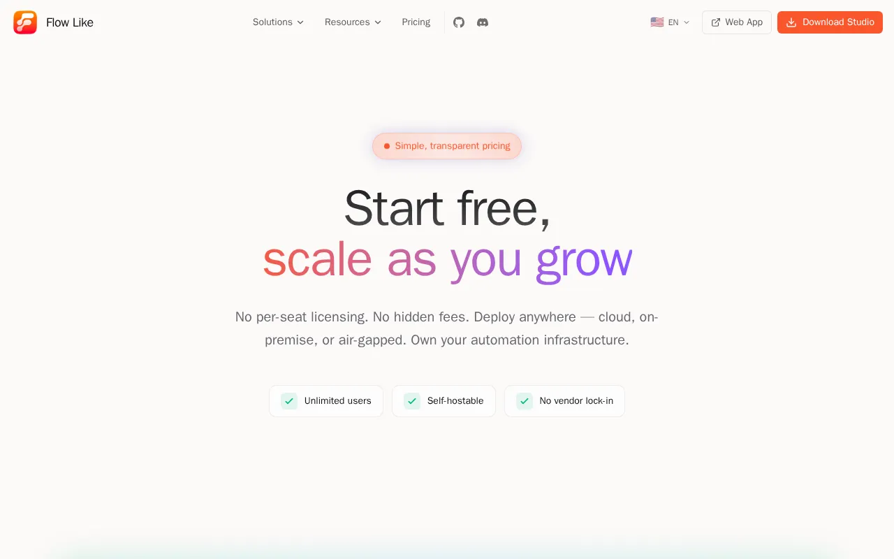 Flow-Like — pricing page