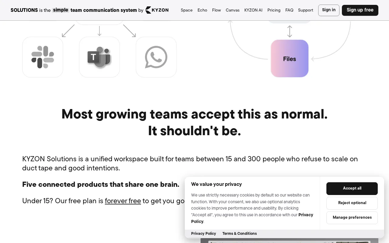 KYZON Solutions — pricing page