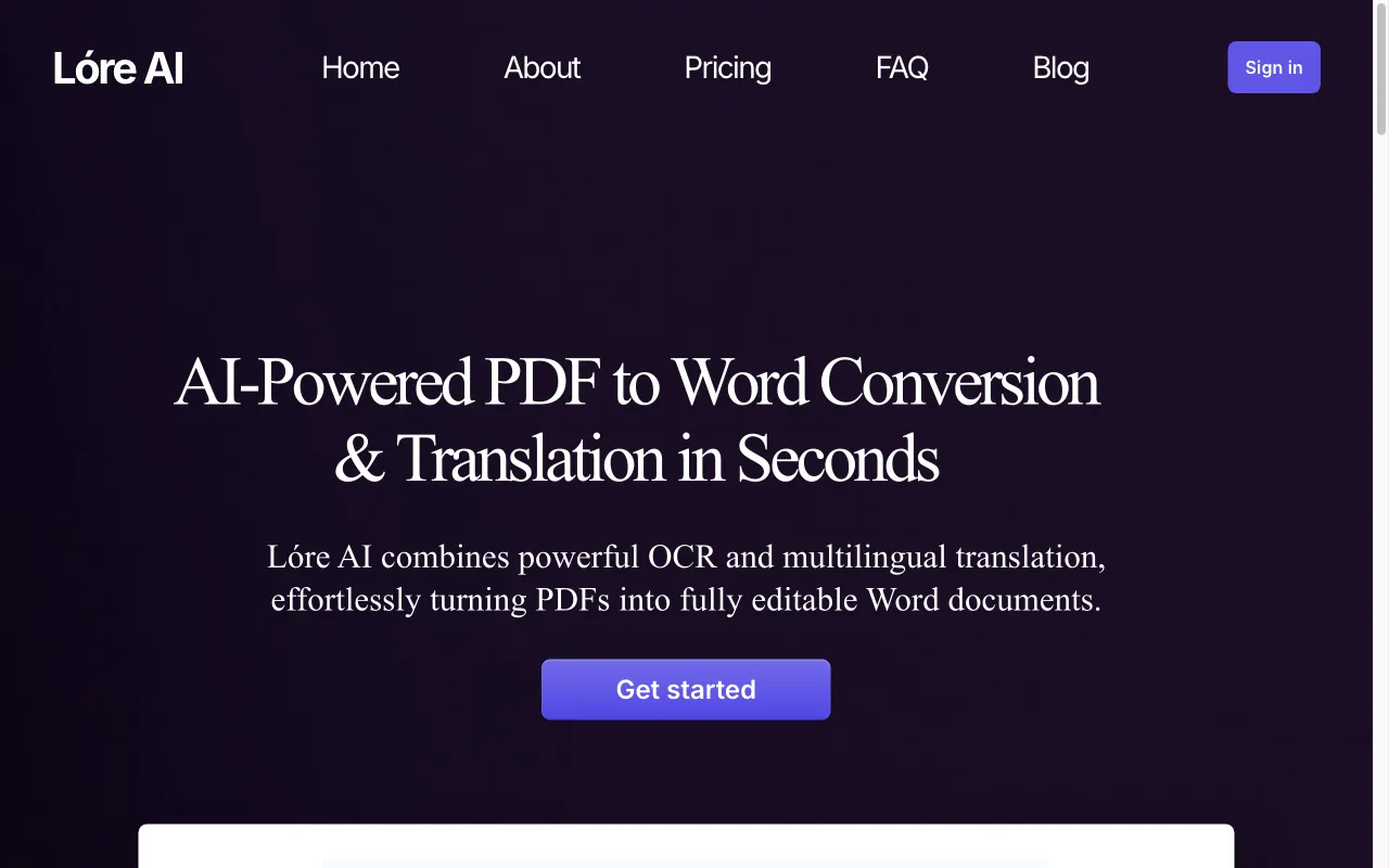 Lóre AI — preview screenshot