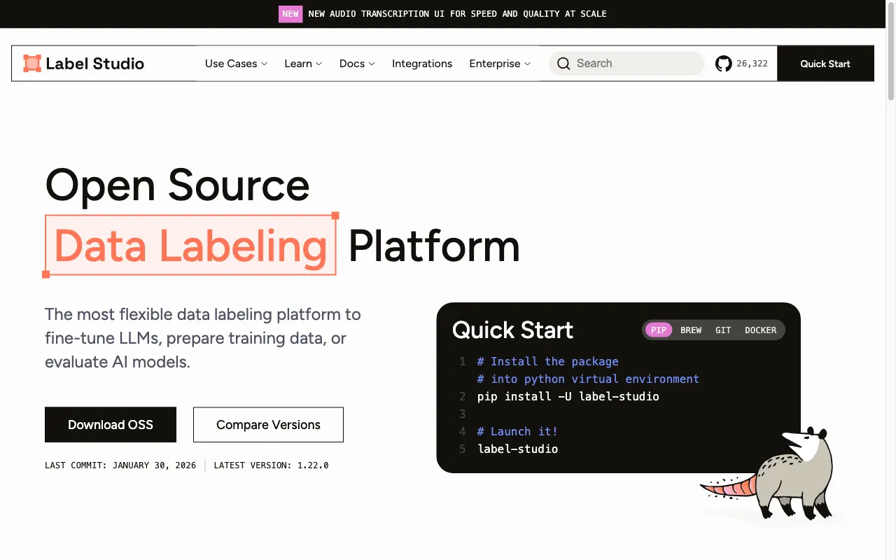 Label Studio — preview screenshot
