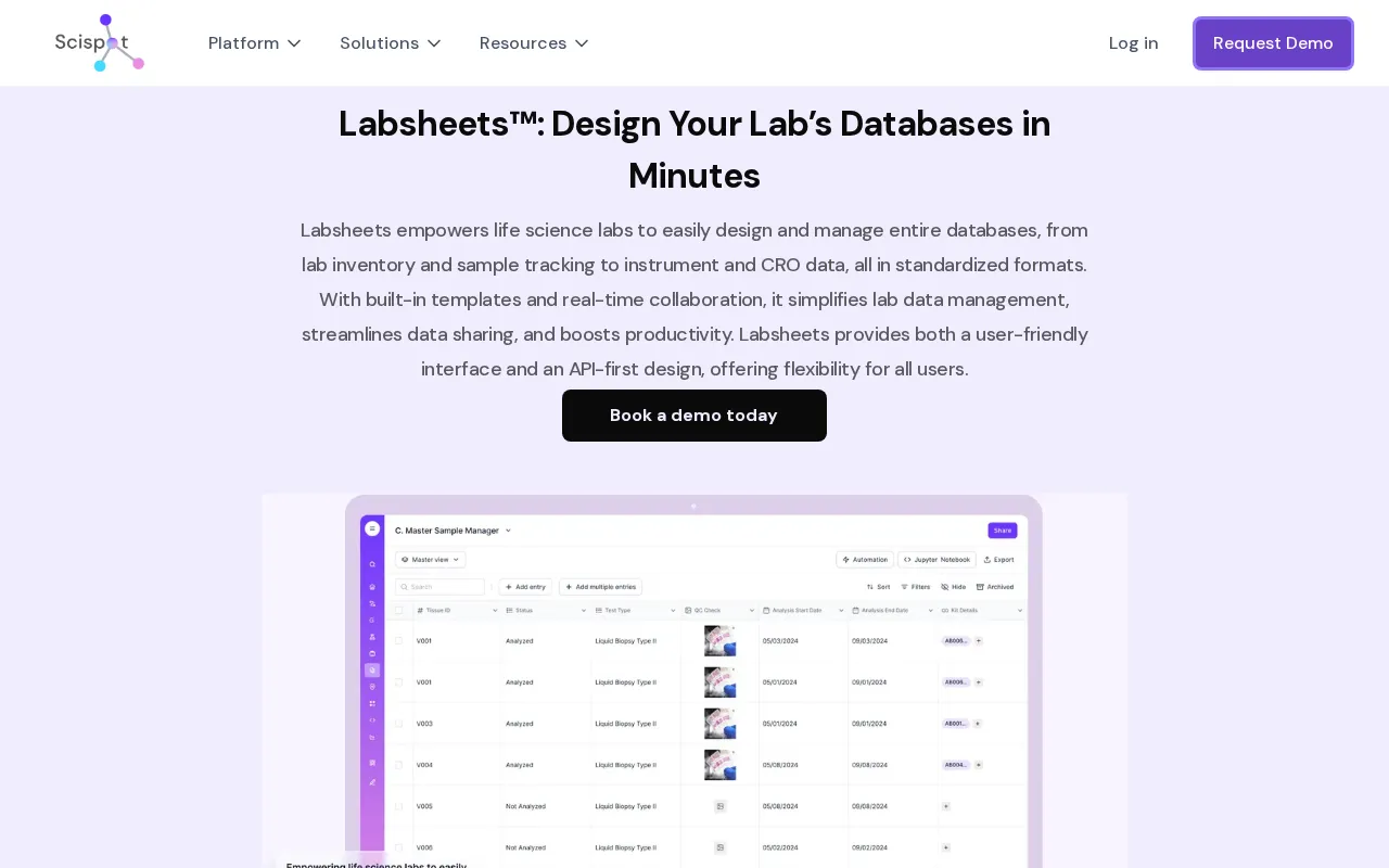 Labsheets — preview screenshot