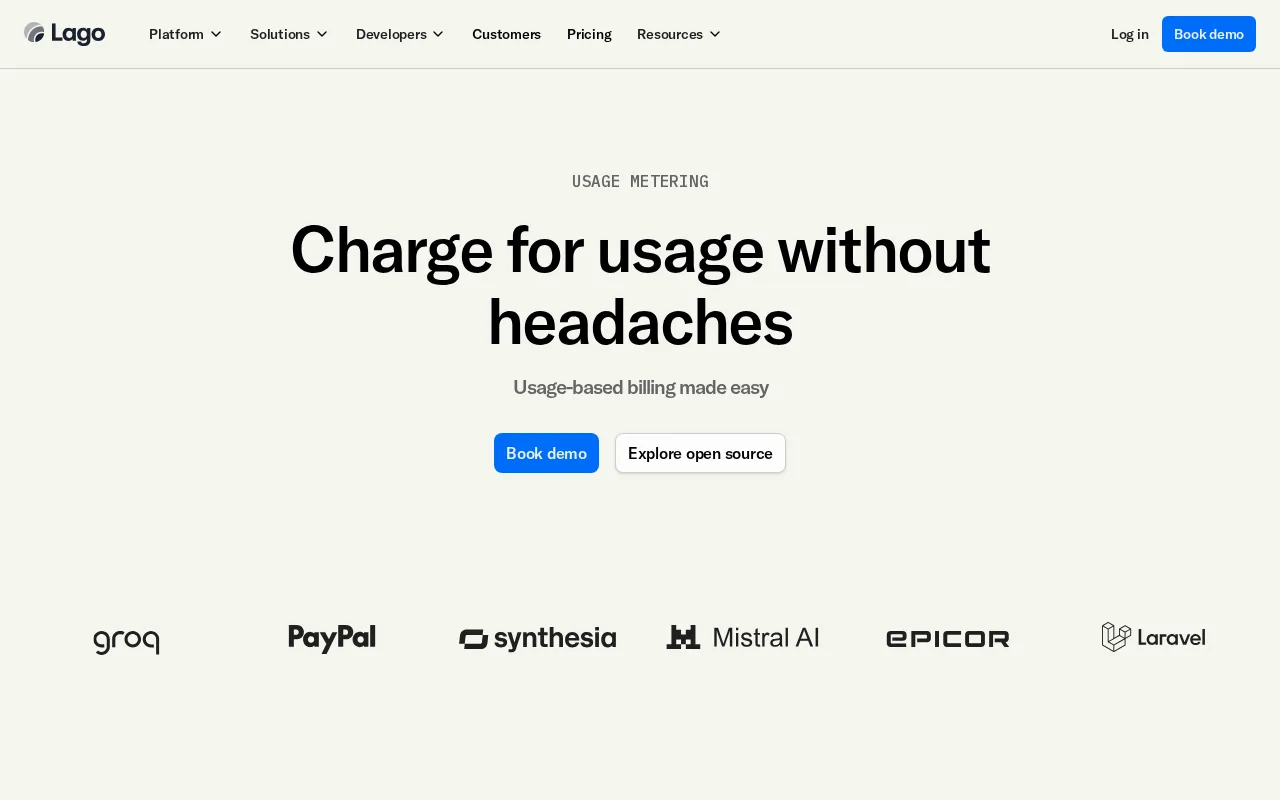 Lago — pricing page