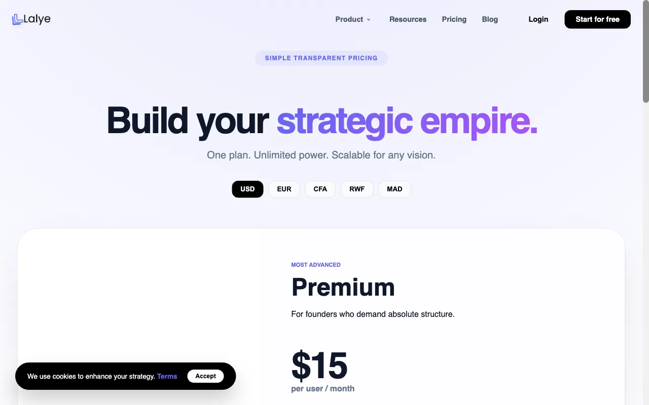 lalye — pricing page