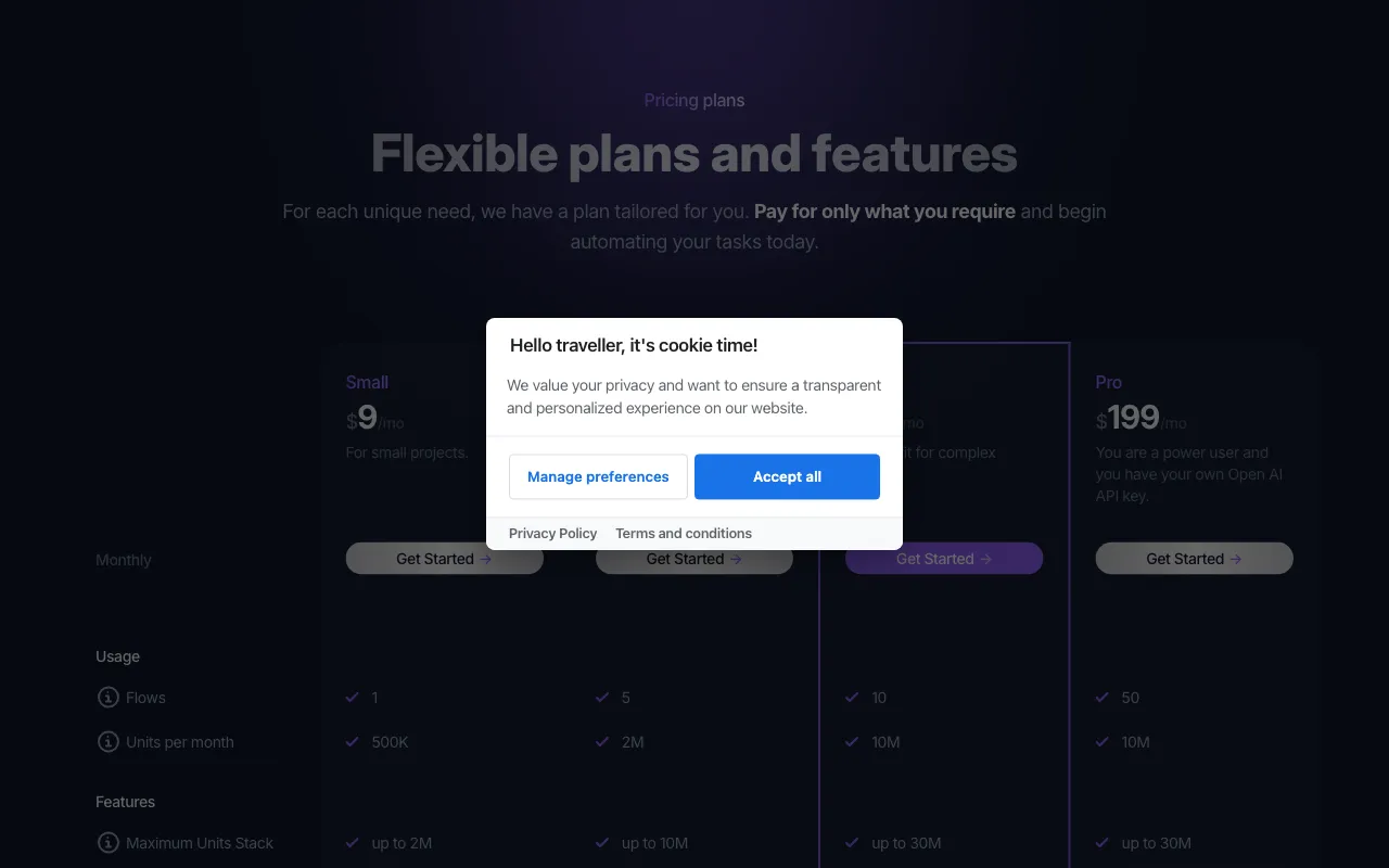 LaminarFlow — pricing page