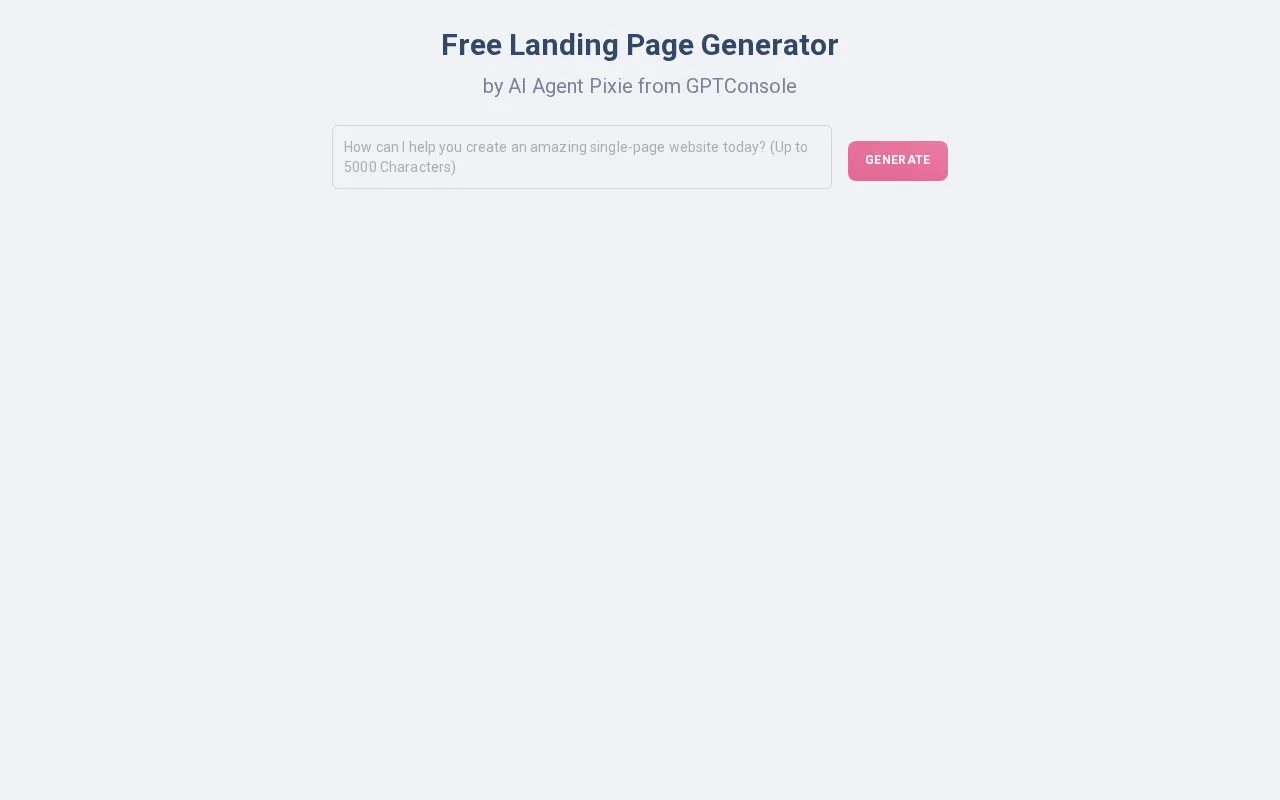 Landing Pages by GPTConsole — preview screenshot