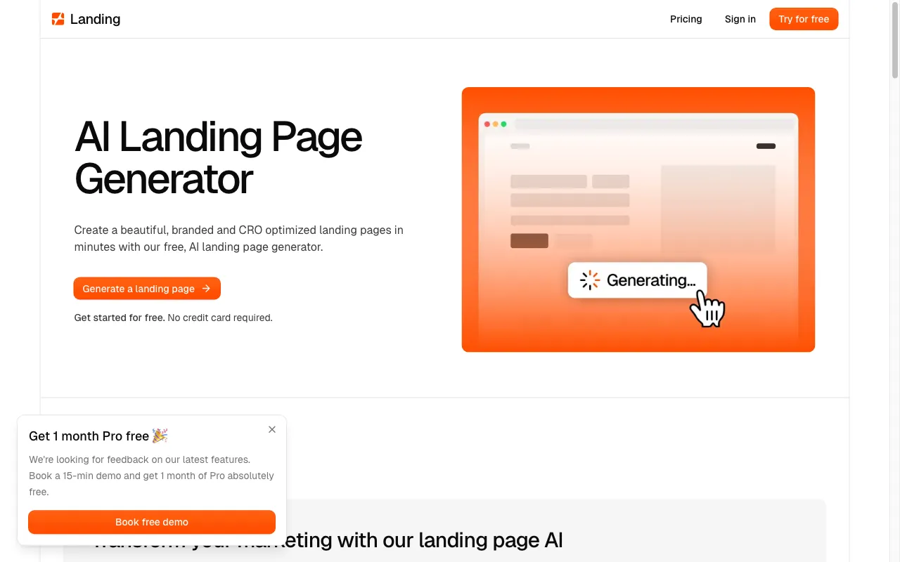 Landing — preview screenshot