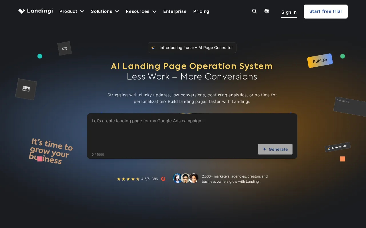 Landingi — preview screenshot