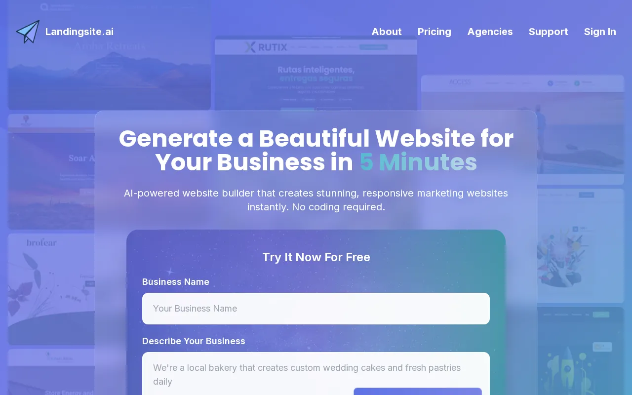 Landingsite — preview screenshot