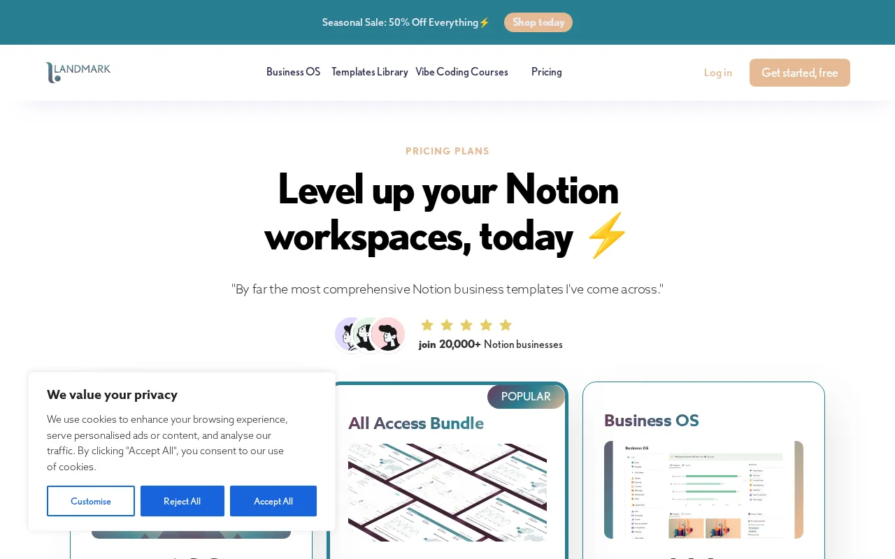 Landmark Labs — pricing page