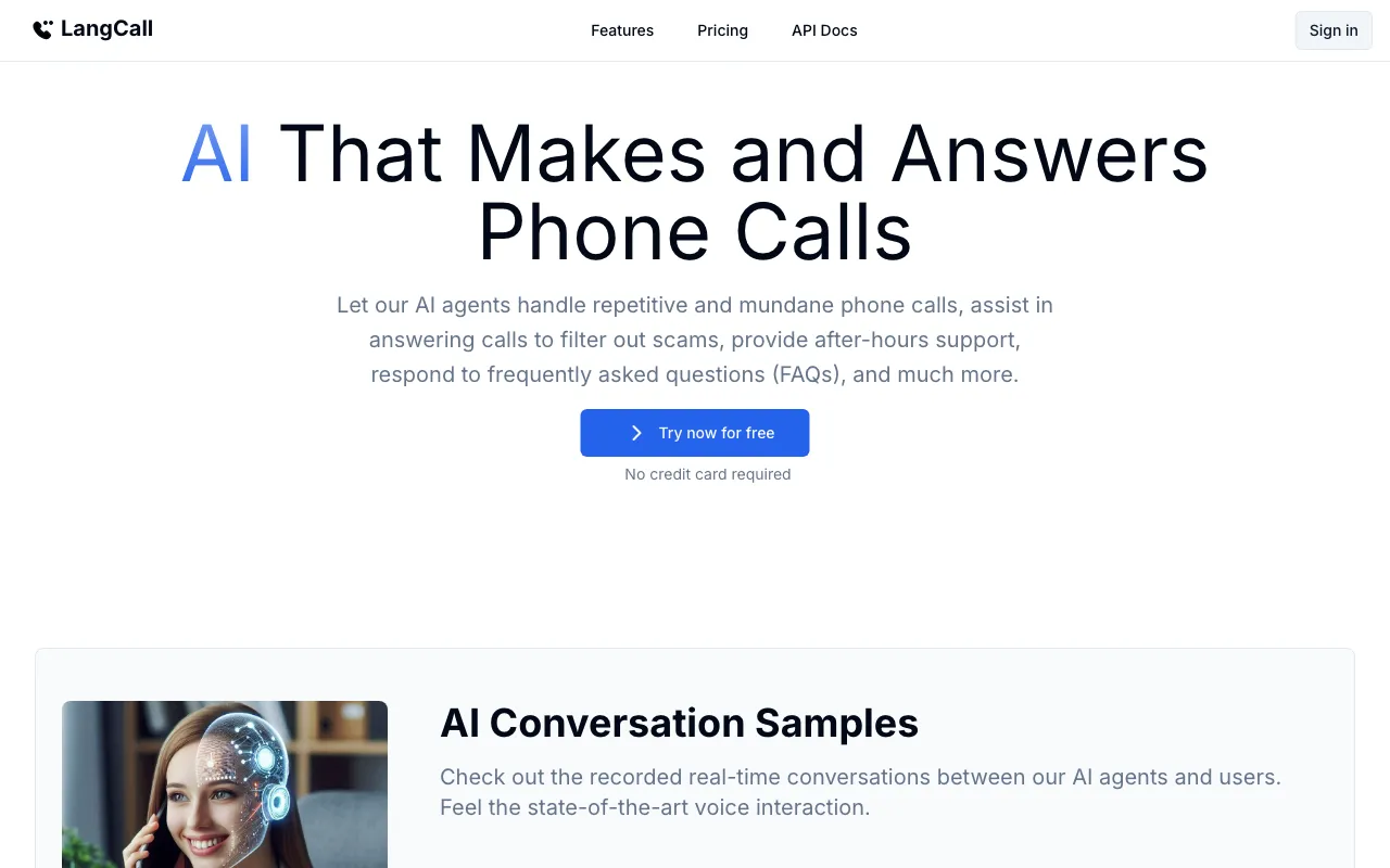 LangCall — preview screenshot