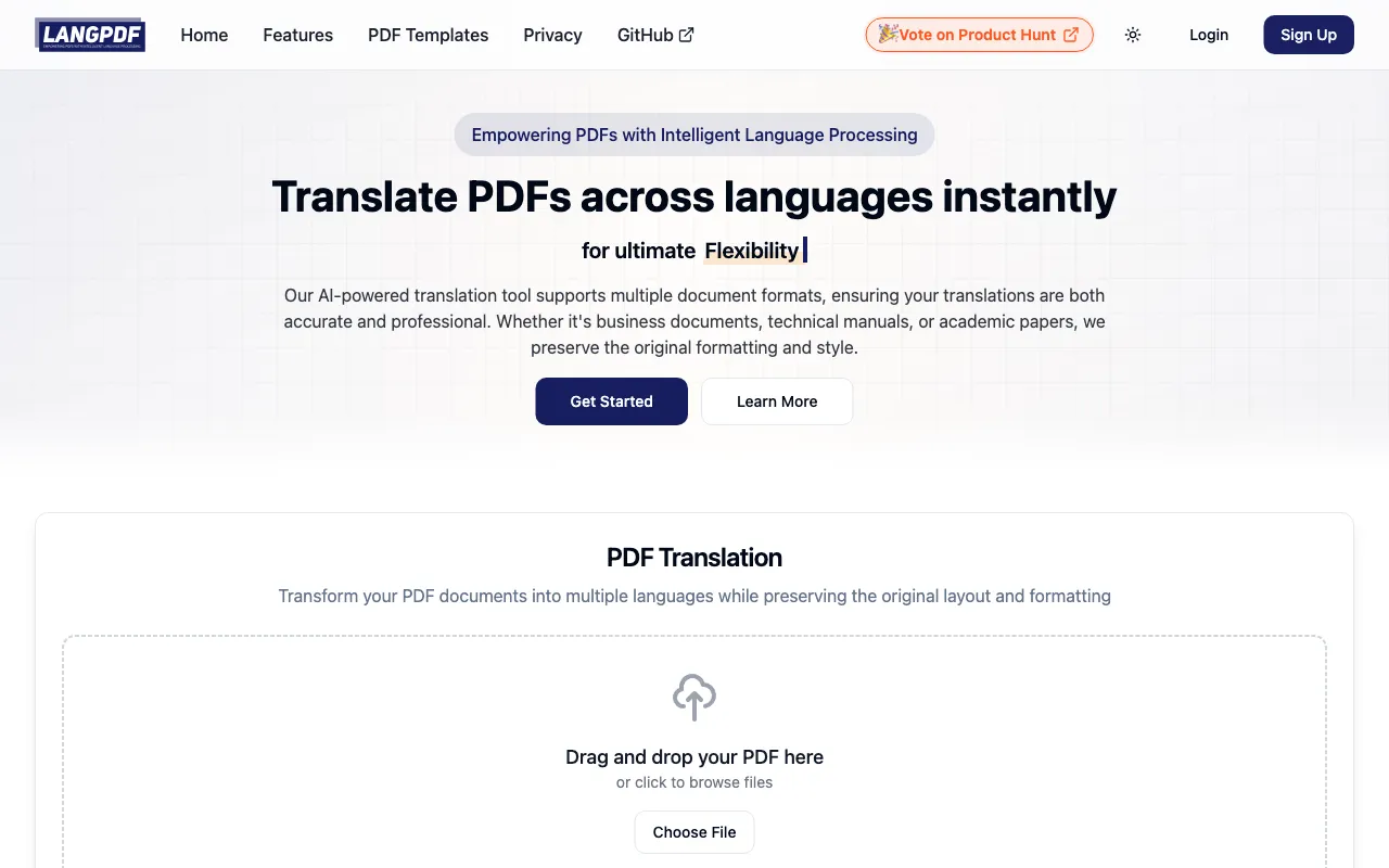 LangPDF — preview screenshot