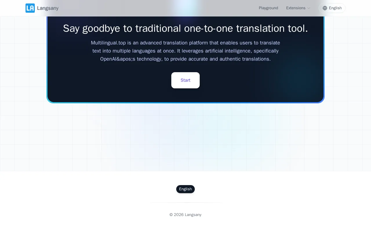 Langsany — preview screenshot