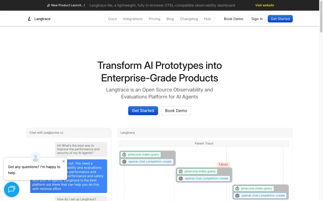 Langtrace.ai — preview screenshot