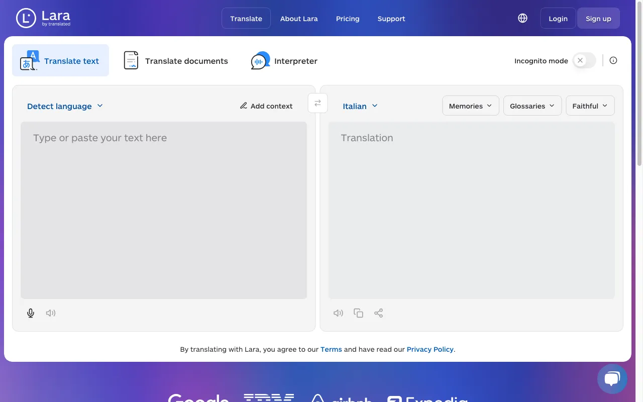 Lara Translate — preview screenshot