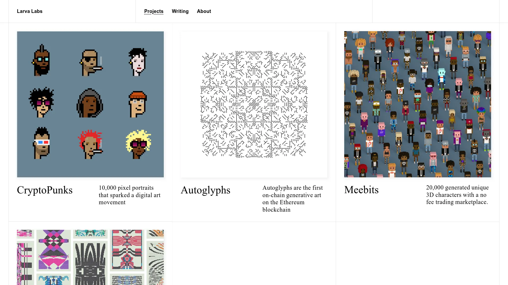 Larva Labs — preview screenshot