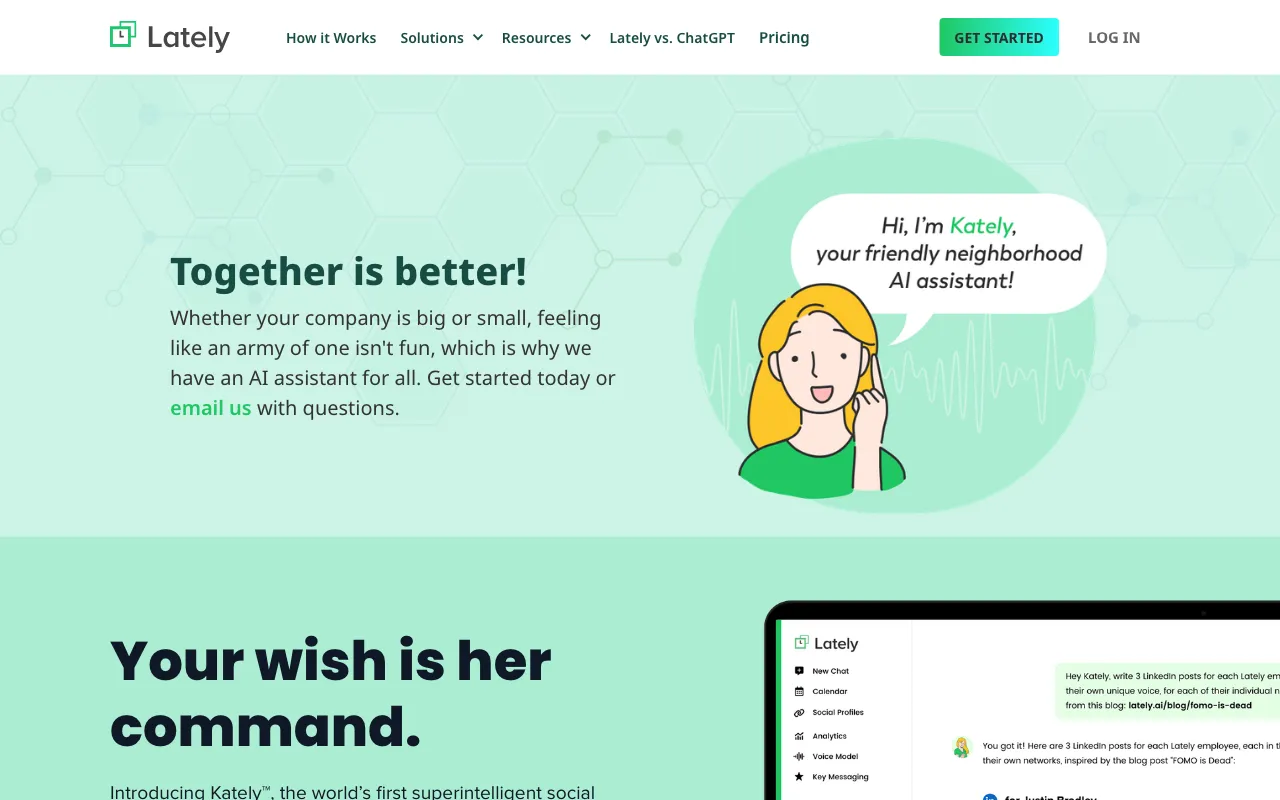 Lately AI — pricing page