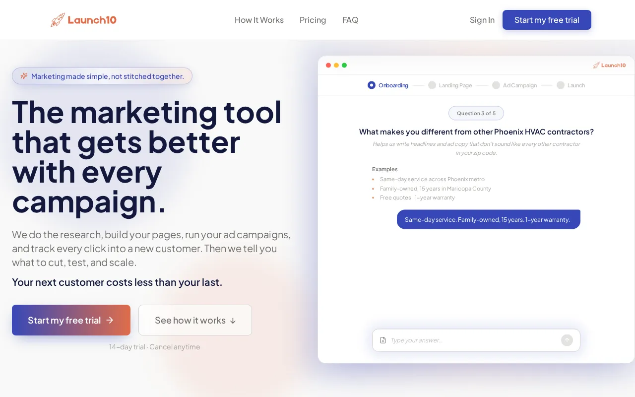 Launch10 — preview screenshot